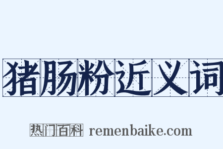 猪肠粉近义词是什么意思的图片